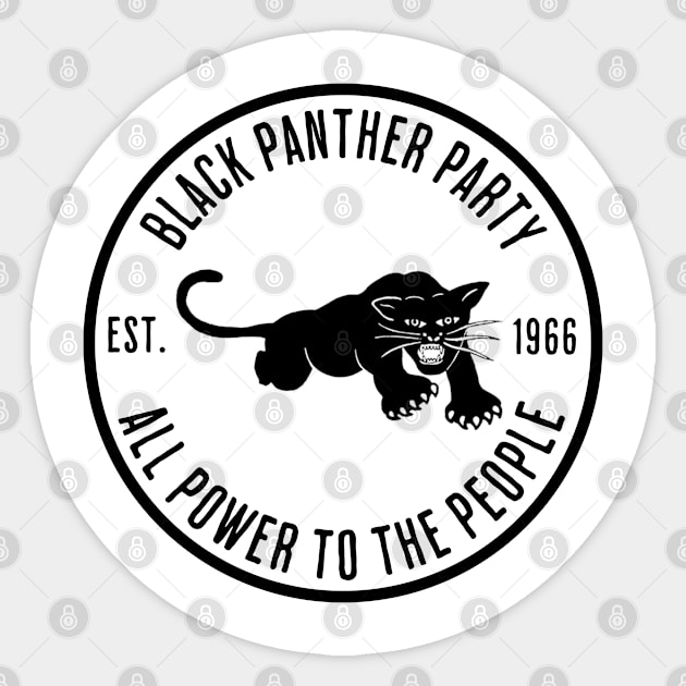 The Black Panther Party Sticker by UrbanLifeApparel